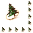 thumbnail image 3 of Cateissary Anillo de servilleta de acero inoxidable de Navidad Titulares de pañuelos de papel portátiles de Navidad Banquete de comedor Decoración Árbol verde 10piezas Cateissary CBP163696, 3 of 6