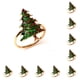 thumbnail image 1 of Cateissary Anillo de servilleta de acero inoxidable de Navidad Titulares de pañuelos de papel portátiles de Navidad Banquete de comedor Decoración Árbol verde 10piezas Cateissary CBP163696, 1 of 6