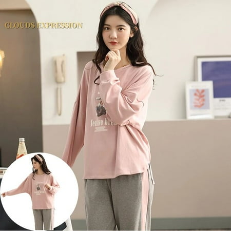 

QWZNDZGR Spring Autumn Quality Brand Cotton Elegant Women s Pajama Sets Pyjamas Casual Sleepwear Long Pijama Mujer Nightsuit Home Lounge