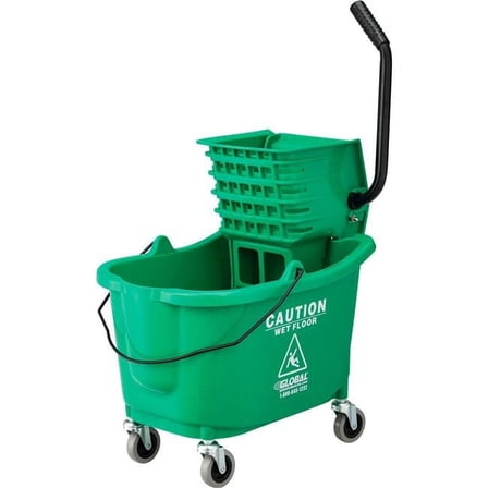 38 qt. Mop Bucket & Wringer Combo with Side Press, Green