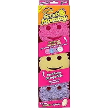 Scrub Daddy Scrub Mommy Sponges - Dish Scrubber   Non-Scratch Cleaning Sponges Kitchen, Bathroom   Multi-Surface Safe - Dual-Sided Dish Sponges for Scrubbing - Online Exclusive (3 Count)
