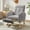 Corduroy B Gray, variant on FFH Rocking Chair with Footrest, Rocking Chair for Nursey, Corduroy Armchair with High Backrest and Side Pockets, Accent Chair for Living Room, Bedroom, Gray