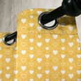 thumbnail image 4 of Ambesonne Romantic Grommet Curtain, Heart Shapes and Dots, 50" x 54", Yellow White, 4 of 6