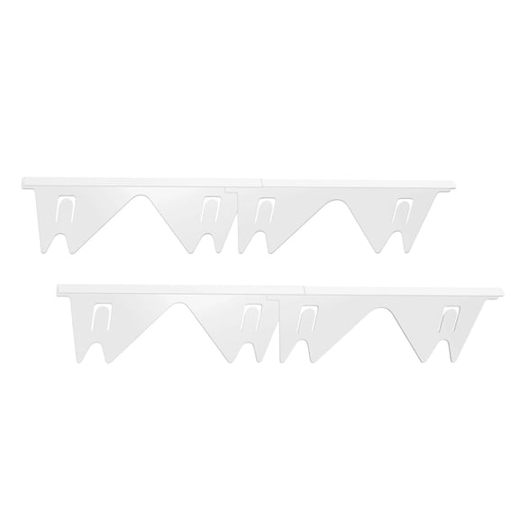 Forestwhale 2-Piece Stainless Steel Stove Gap Cover 13.8"-27.6" Adjustable Seam Filler Kitchen Counter Side Guard for Spills