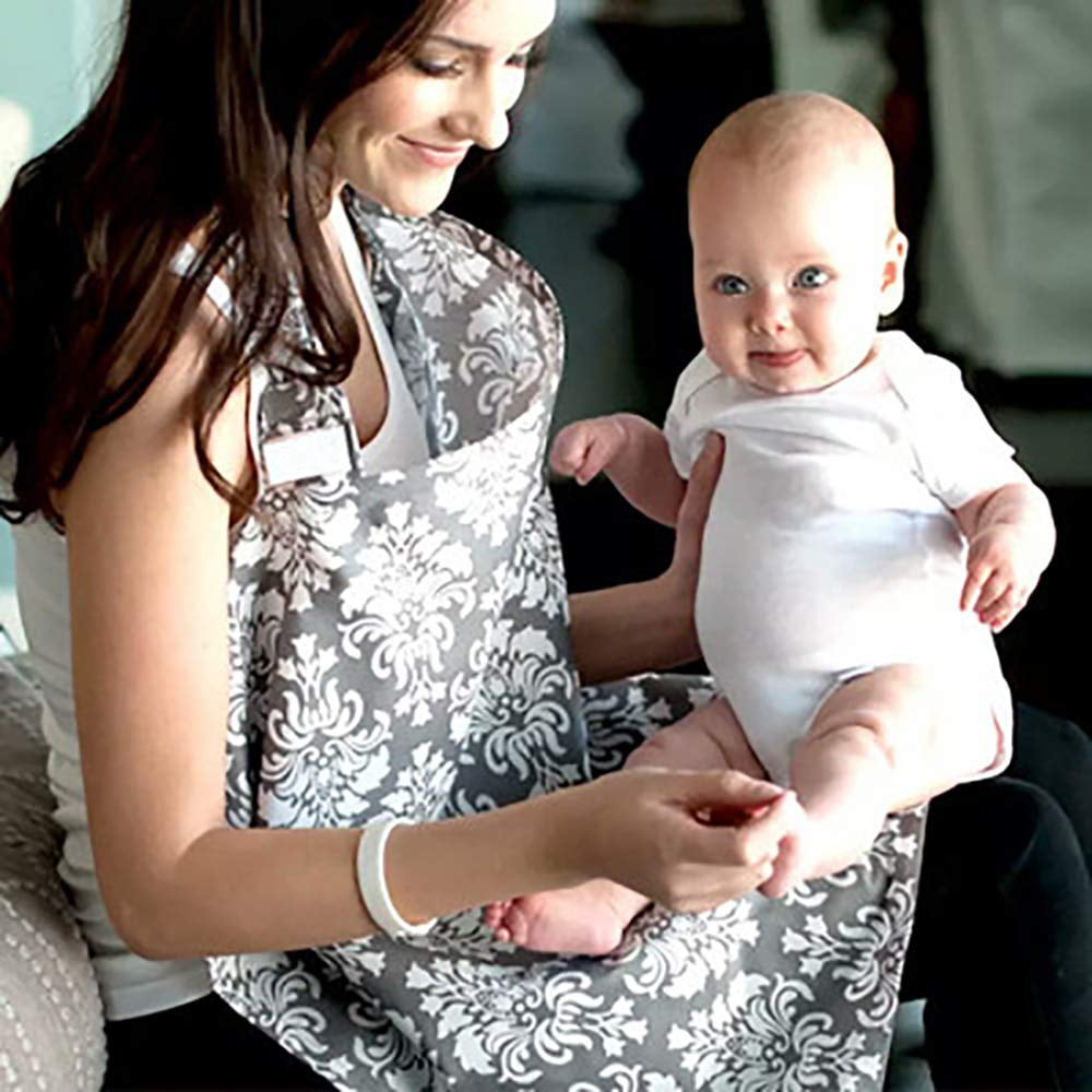 Soft Breathable Mom Breastfeeding Nursing Cover Up Baby Infant Poncho Shawl Udder Breast Towel Feeding Cotton Blanket Dot 