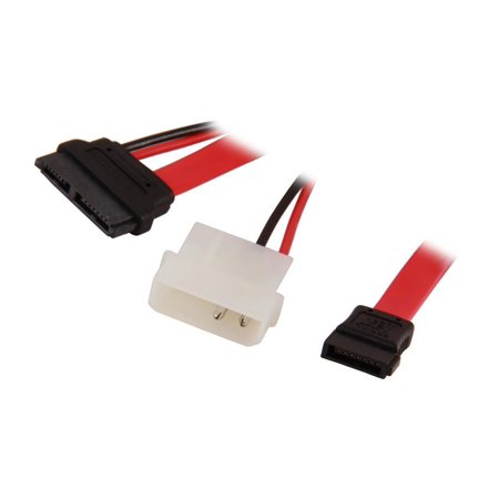 UPC: 0065030837927 | StarTech.com SLSATAF36 Slimline SATA Female to SATA with LP4 Power Cable Adapter