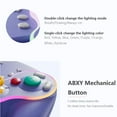 thumbnail image 4 of Manette Sans Fil avec Lumières RVB, gyroscope à 6 Axes, vibration à Double Moteur, Fonction Turbo, programmable, Convient pour Switch/OLED/PC/Android/iOS, avec base de Recharge Sans Fil, 4 of 9