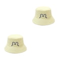 thumbnail image 4 of Minnieouse Sombreros anti-sol Moda encantadora Hombres Mujeres Gorras Pescador Sombrero Sunshine Seaside Casual Adultos All-match Headgear Amarillo M (56-58 cm) 2Conjunto, 4 of 6