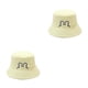 thumbnail image 4 of Qarigey Sombreros de cubo Bordado Hombres Mujeres Gorras Sombrero de pescador vintage Estampado en la playa Ropa de diario Sombrero de ala Amarillo M (56-58 cm) 2Conjunto, 4 of 6