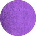 thumbnail image 1 of Ahgly Company Indoor Round Oriental Purple Industrial Area Rugs, 5' Round, 1 of 4