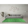 thumbnail image 3 of Ahgly Company Indoor Square Oriental Emerald Green Industrial Area Rugs, 4' Square, 3 of 4