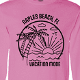 thumbnail image 4 of Inktastic Summer Vacation Mode Naples Beach Florida Long Sleeve T-Shirt, 4 of 5