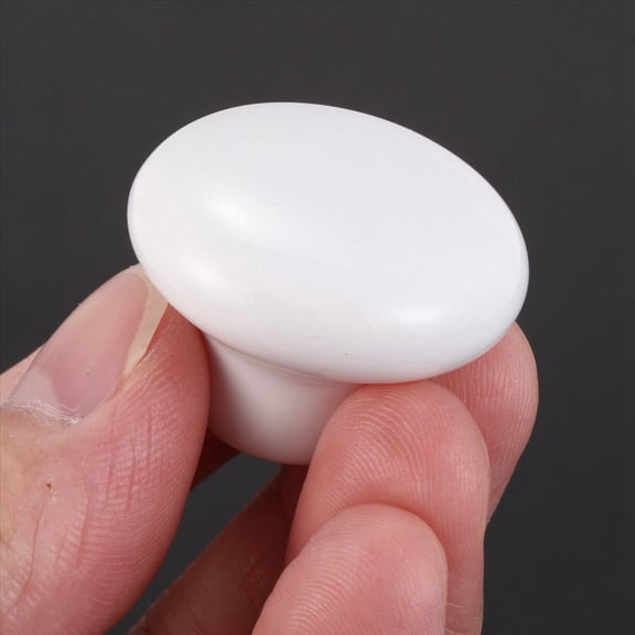 20Pcs Ceramic Door Round Handles Kitchen Cabinet Cupboard Wardrobe Pull Knobs White S,20 X Door Handle   Screws,white