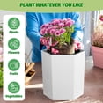 thumbnail image 7 of EastVita Set of 2 - 16" Tall Self-Watering Planters with Water Level Monitor, Bottom Wheels and Drainage Hole, Indoor/Outdoor Plant Pots for Garden, 7 of 7