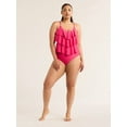 thumbnail image 2 of Time and Tru Women's and Women's Plus Ruched Slimming Bikini Bottoms, Sizes S-3X, 2 of 5