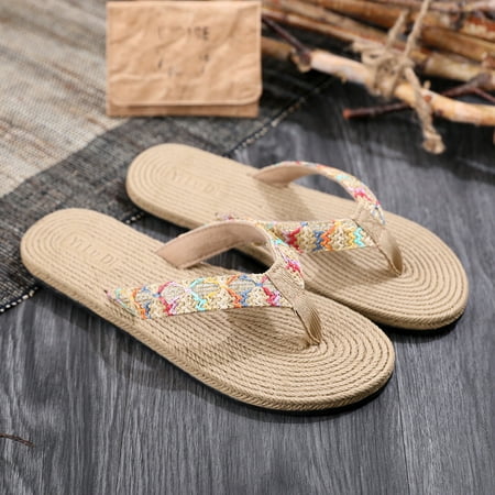 

KKCXFJX slippers for women Women s Slippers Flat Fashion Ladies Flip Flops Beach Sliders Sandals Shoes Slippers
