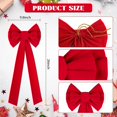 thumbnail image 5 of 8PCS Red Velvet Christmas Bows – 10×26 in Large Tree, Wreath, Garland, Stair, Mantle, Door & Wedding Decor, 5 of 6