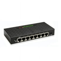 8Port Gigabit Switch Ethernet Smart Switcher High Performance 1000Mbps Network Switch RJ45 Hub Internet Injector US Plug,1 * 8Port Gigabit Switch,As Shown