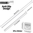 thumbnail image 7 of 2pcs Spring Tension Curtain Rods, STONCEL Cupboard Bars Extendable 15.7-28 inch with 4 Rod Holders, Adjustable Small Curtain Rod for Bathroom Wardrobe Bookshelf DIY Projects (White), 7 of 7