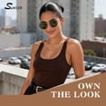 thumbnail image 3 of Sunier Round Polarized Trendy Sunglasses for Women Metal Frame Retro Shades, 3 of 8