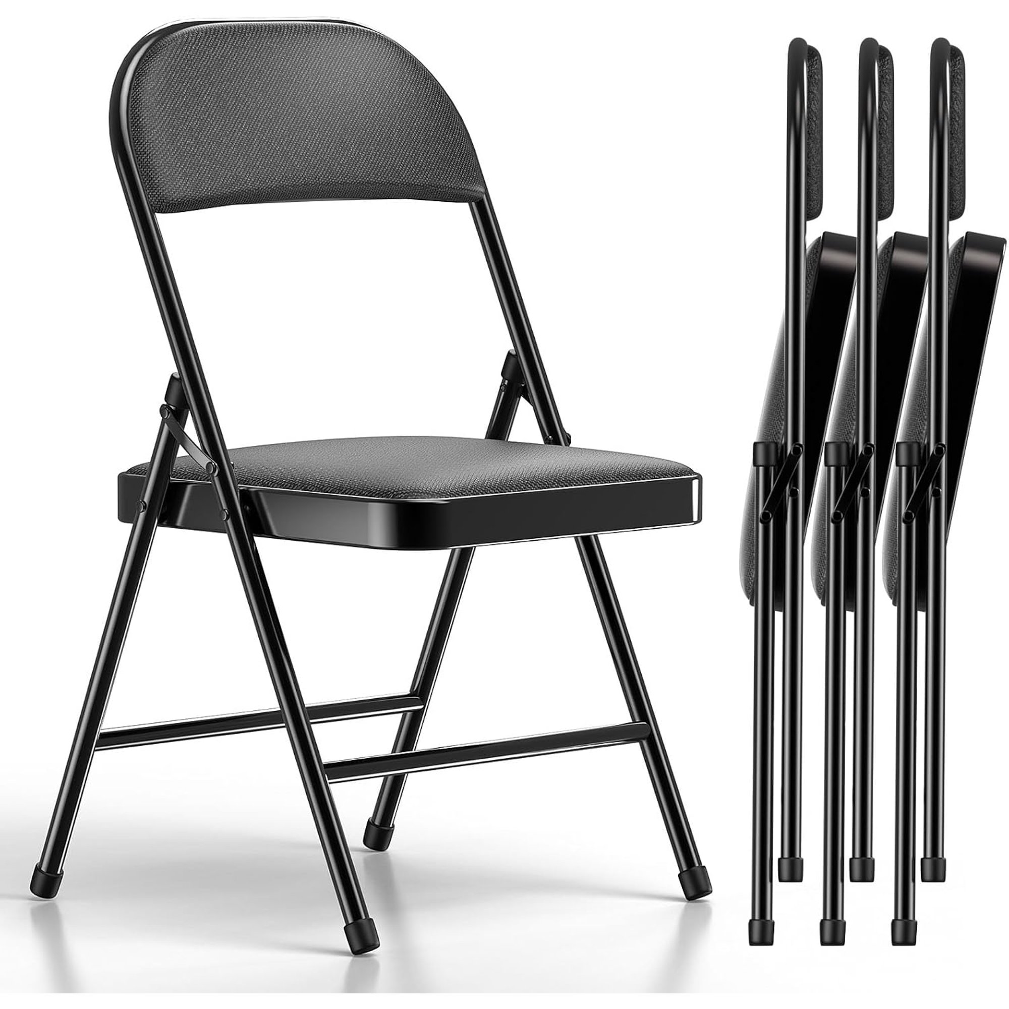 4-pack folding chairs fabric dining product