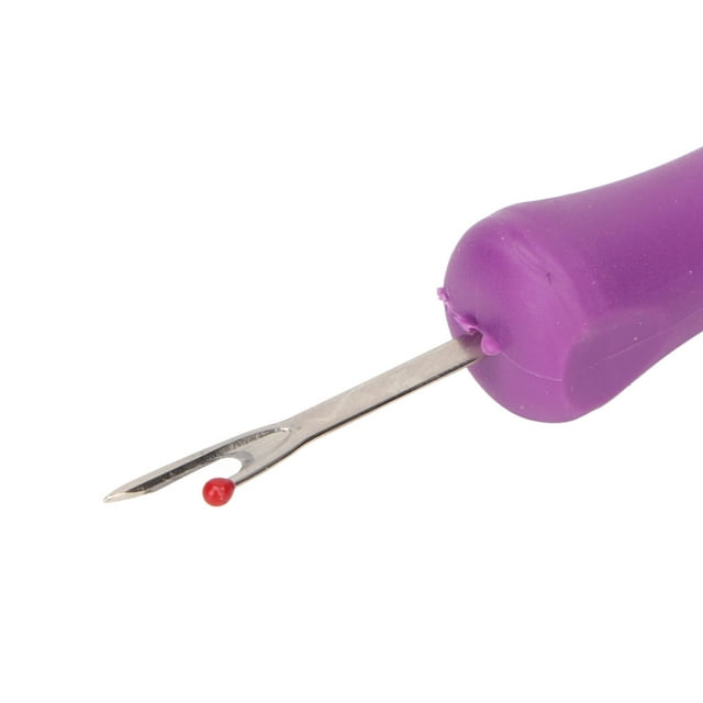 2 piezas de desgarradores de costuras de costura DIY artesanal removedor de bordado de acero inoxidable con mango ergonómico para coser manualidades púrpura