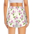 thumbnail image 4 of Fotbe Tulips Flowers Womens High Waist Running Shorts Athletic Workout Quick Dry Shorts for Women with Pockets Gym Yoga Summer Shorts-Large, 4 of 9