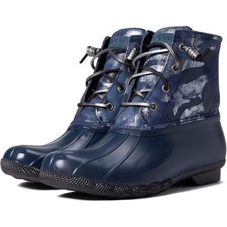 Sperry womens Saltwater Tall Leather Cozy Rain Boot, Black  display picture 2