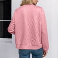 thumbnail image 3 of Women's Waffle Knit Full Zip Jacket 2025, Textured Lightweight Long Sleeve Casual Outerwear with Soft Comfort Fabric for Spring Autumn Winter Season, Daily Wear and Street Fashion Pink S, 3 of 6