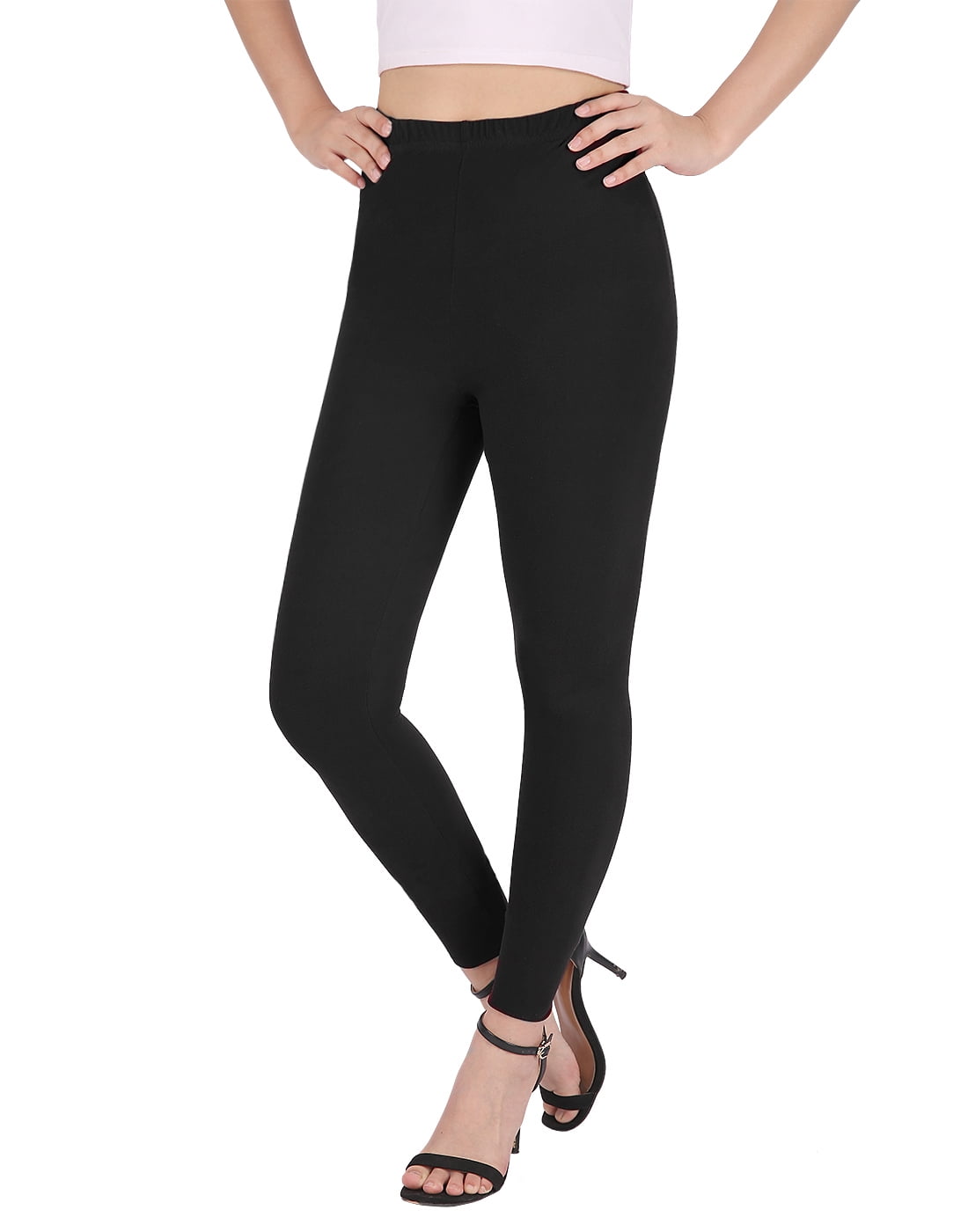HDE - HDE Women Solid Black Leggings Plus Size Tight Stretch Pants for ...