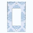 thumbnail image 5 of Metal Light Switch Plate Cover Damask Blue DAM002, 5 of 13