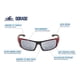 thumbnail image 2 of Bullhead Safety Eyewear Dorado - Gafas de sol ligeras con bloqueo UV resistentes a impactos y arañazos para caza/tiro, deportes al aire libre, construcción, espejo plateado y rojo/negro, 2 of 8
