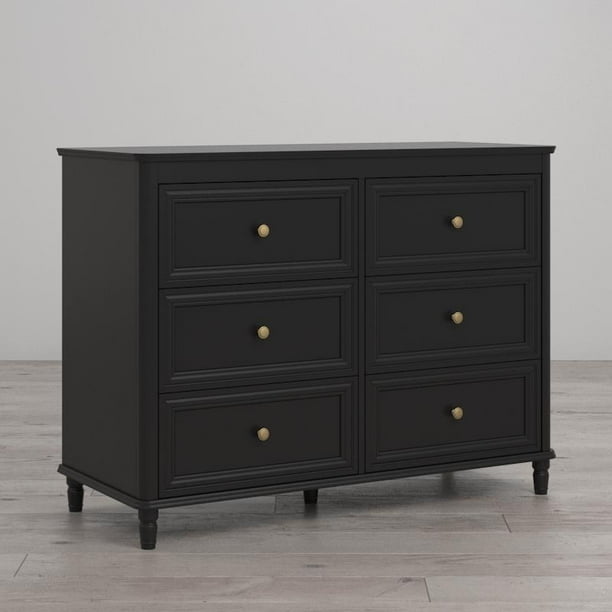 Little Seeds Piper 6Drawer Dresser, Black