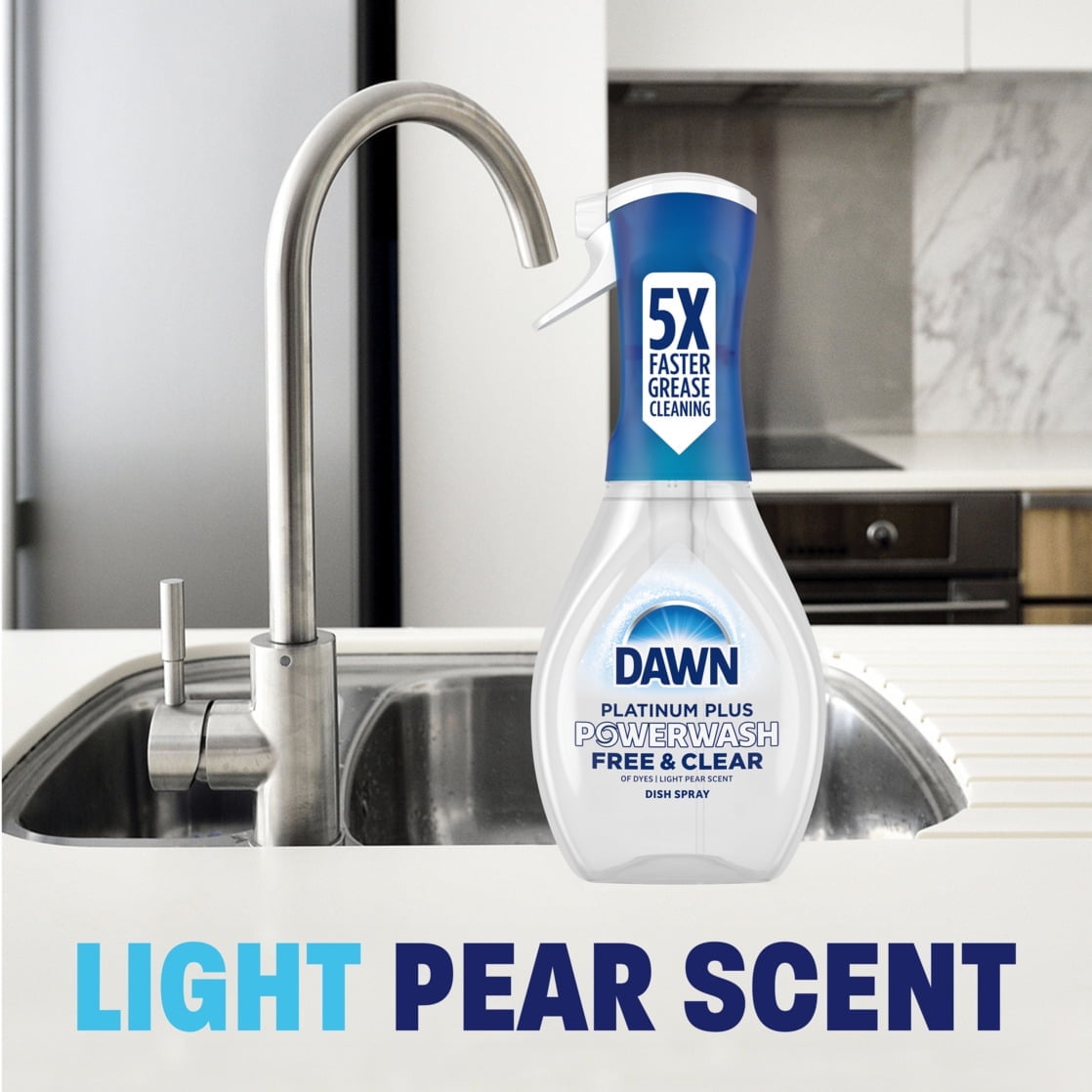 Dawn Powerwash Spray, Dish Soap, Dishwashing Liquid, Free & Clear, 1 Starter Kit, 16 Fl Oz