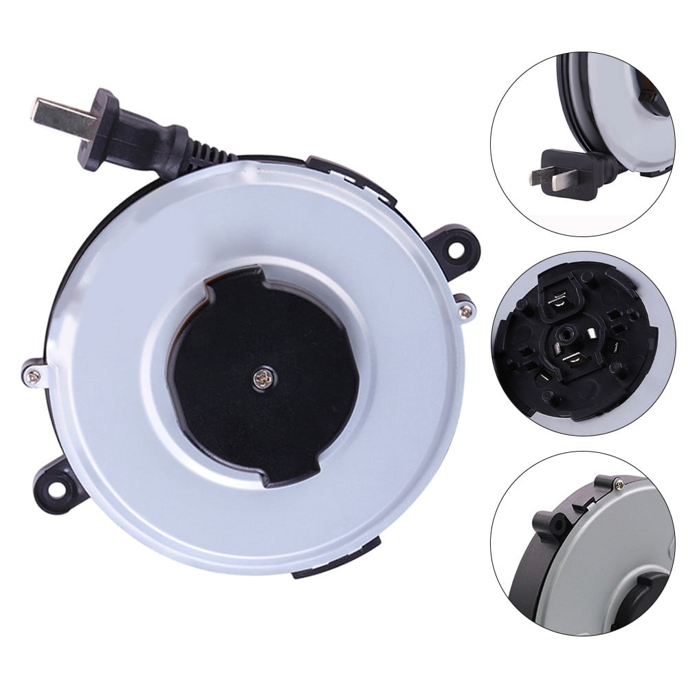 1Pc Auto-Retractable Power Reel Cable 1.8M Extension Cord Reel For Outdoor Camping Wire Power Reel Cable Cover