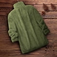 thumbnail image 6 of Smsaxvxz Womens Oversized Jacket Fuzzy Fleece Zip Up Jackets Comfy Soft Long Sleeve Warm Winter Coats Army Green M, 6 of 9