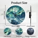 thumbnail image 2 of Reloj de pared de 12 pulgadas con diseño de lobos aulladores y auroras boreales, funciona con pilas, silencioso, redondo y decorativo., 2 of 9