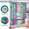 thumbnail image 3 of Yayeee Window Curtains Light Filtering 63"x42" Grommet Panel Pair Home Living Room Decor, Abstract Leaves Pattern, 3 of 7