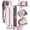 Pink, variant on For iPhone 14 Plus Crossbody Wallet Case with Card Slots Zipper Pocket,PU Leather Magnetic Flip Folio Wristlet Shoulder Strap 3-in-1 Crossbody Phone Case Wallet for Women Men,Pink