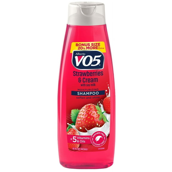 VO5 Strawberries & Cream Moisturizing Shampoo, 15 Fl. Oz. 5-Pack