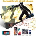 thumbnail image 5 of Limei Phone Screen Magnifier for Cell Phone with Bluetooth Speakers 12inch 3D HD Phone Screen Amplifier Projector with Foldable Holder Stand Anti-Blue Light Mobile Phone Screen Enlarger, 5 of 7