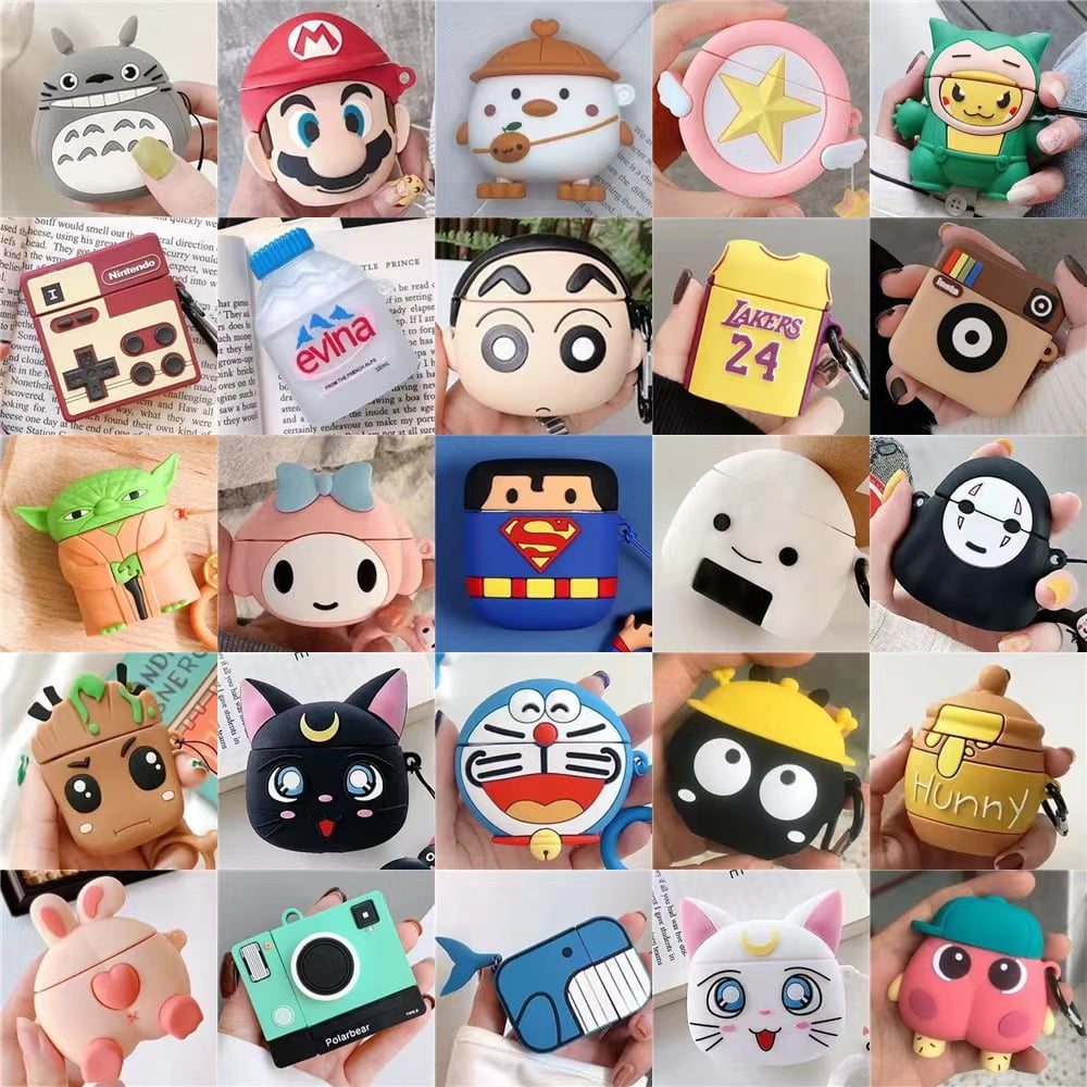 SGVAHY Funda Peluda Para AirPods 1 Y 2, Divertido Diseño De Dibujos Animados En 3D, Diseño De Rana, Suave Y Cálida, Con Llavero Kawaii Anticaídas, Funda Protectora Para Mujeres Y Niñas