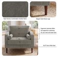 thumbnail image 4 of DREAMSIDEA Chenille Accent Chairs Set of 2, Button-Tufted Comfy Reading Armchair with Pillows for Living Room, Bedroom, Office-Taupe, 4 of 5