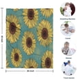thumbnail image 4 of Blue Sunflower Pattern Blanket,Comfortable Soft Flannel Throw Blanket,All Season,Warm Lightweight Blankets for Sofa Bed Couch Living Room Chair,30"x40", 4 of 4