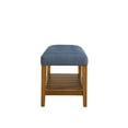 thumbnail image 5 of Hassch Wooden Shoe Bench Entryway 4-Tiers Bench with Upholstered Cushion, Blue, 5 of 5