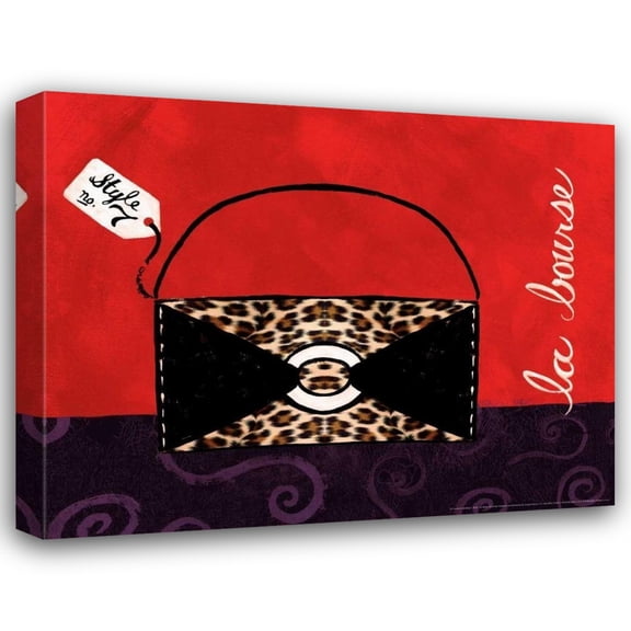 Jennifer Matla 44x36 Gallery Wrapped Canvas Wall Art Titled - Leopard Handbag II