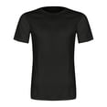thumbnail image 5 of Yifymode Men's Waffle Knit Crew Neck Short Sleeve T-Shirt, Classic Fit Textured Breathable Casual Top Black L, 5 of 5