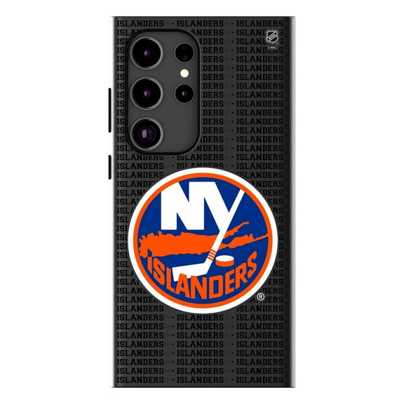 Keyscaper New York Islanders Text Backdrop Galaxy Magnetic Bump Case