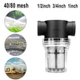 thumbnail image 4 of 40 80Mesh Inline Mesh Strainer Water Pump Filter Screen Garden Irrigation 3/4Inch 40 Mesh, 4 of 9