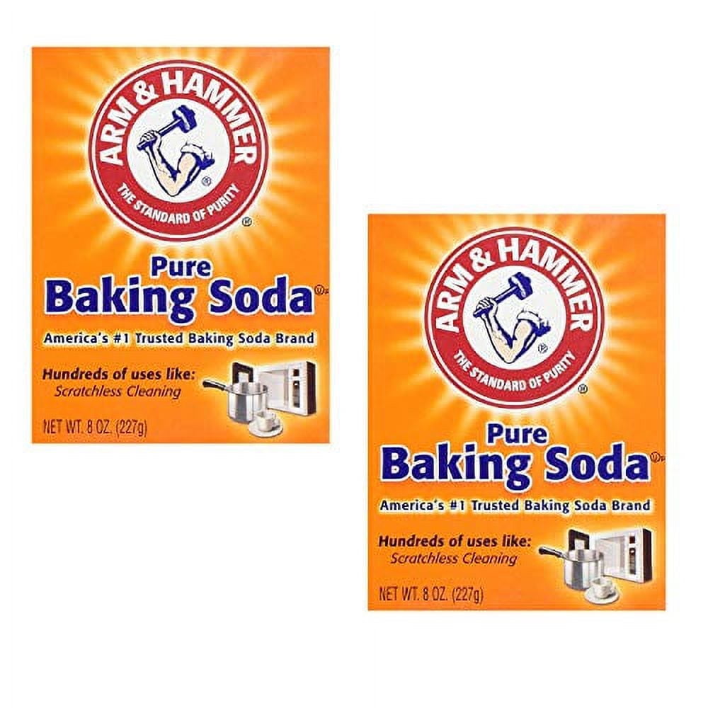 Arm & Hammer Pure Baking Soda, 8 oz (Pack of 2)